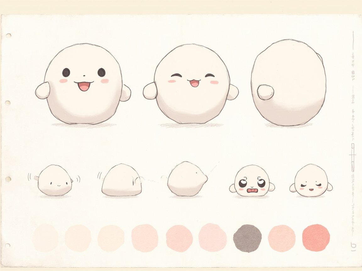 Mochi character turnaround
